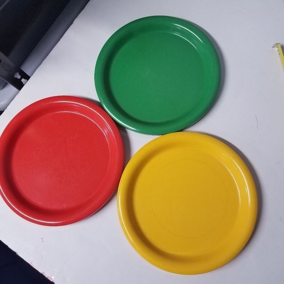 Retro plates 3pc - Picture 3 of 8